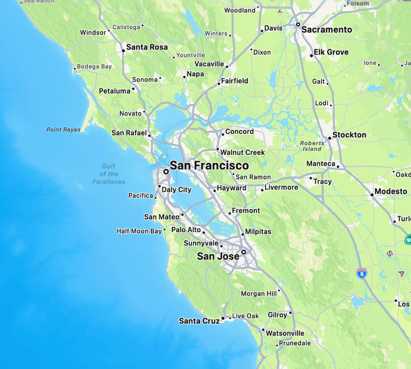 San Francisco Bay Area service map